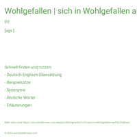 Wohlgefallen | sich in Wohlgefallen auflösen