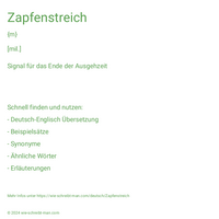 Zapfenstreich