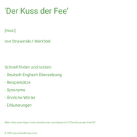 'Der Kuss der Fee'