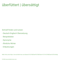 überfüttert | übersättigt