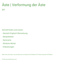 Äste | Verformung der Äste