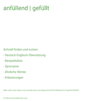 anfüllend | gefüllt