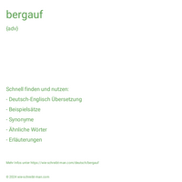 bergauf