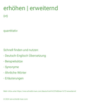 erhöhen | erweiternd