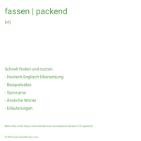 fassen | packend