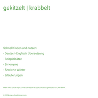 gekitzelt | krabbelt