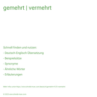 gemehrt | vermehrt