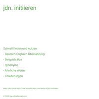 jdn. initiieren