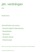 jdn. verdrängen