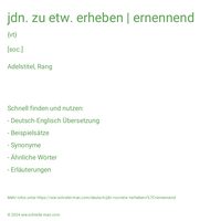 jdn. zu etw. erheben | ernennend