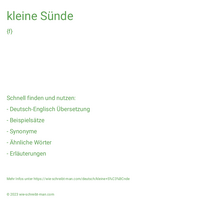 kleine Sünde