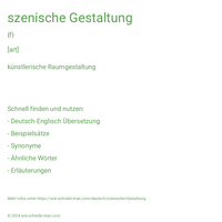 szenische Gestaltung