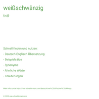 weißschwänzig