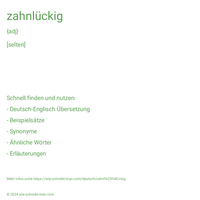 zahnlückig