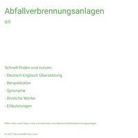 Abfallverbrennungsanlagen