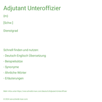 Adjutant Unteroffizier