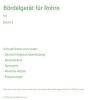 Bördelgerät für Rohre