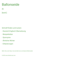 Ballonseide