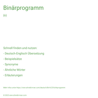 Binärprogramm