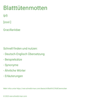 Blatttütenmotten