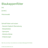 Blaukappenflöter