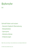 Bohrrohr