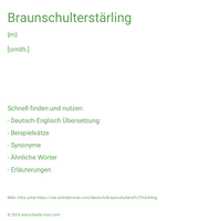 Braunschulterstärling