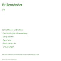 Brillenränder