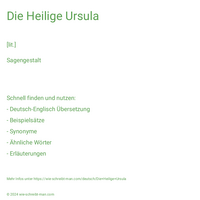 Die Heilige Ursula