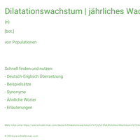 Dilatationswachstum | jährliches Wachstum | kopfseitiges Wachstum