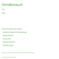 Dirndlstrauch