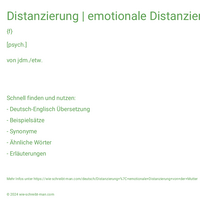 Distanzierung | emotionale Distanzierung von der Mutter