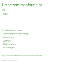 Drehstromtransformator