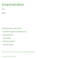 Einachstraktor