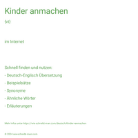 Kinder anmachen