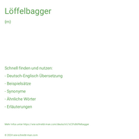 Löffelbagger