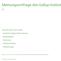 Meinungsumfrage des Gallup-Instituts