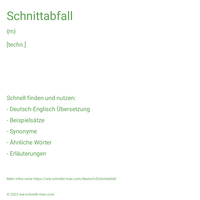 Schnittabfall