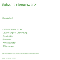 Schwarzleierschwanz