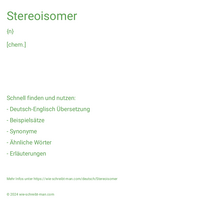 Stereoisomer