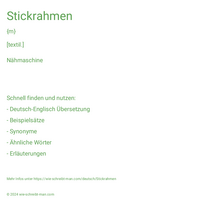 Stickrahmen