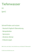 Tiefenwasser