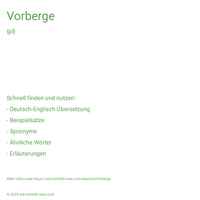 Vorberge