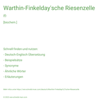 Warthin-Finkelday'sche Riesenzelle