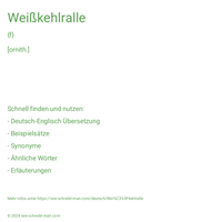 Weißkehlralle