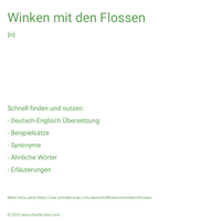 Winken mit den Flossen