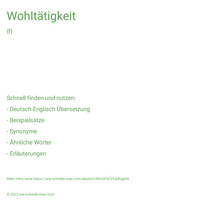 Wohltätigkeit