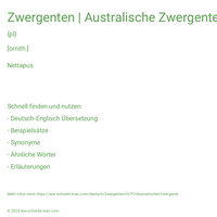 Zwergenten | Australische Zwergente