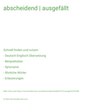 abscheidend | ausgefällt