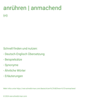 anrühren | anmachend